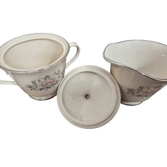 Lenox Charleston Creamer & Sugar Bowl w/ Lid - Picture 6 of 8